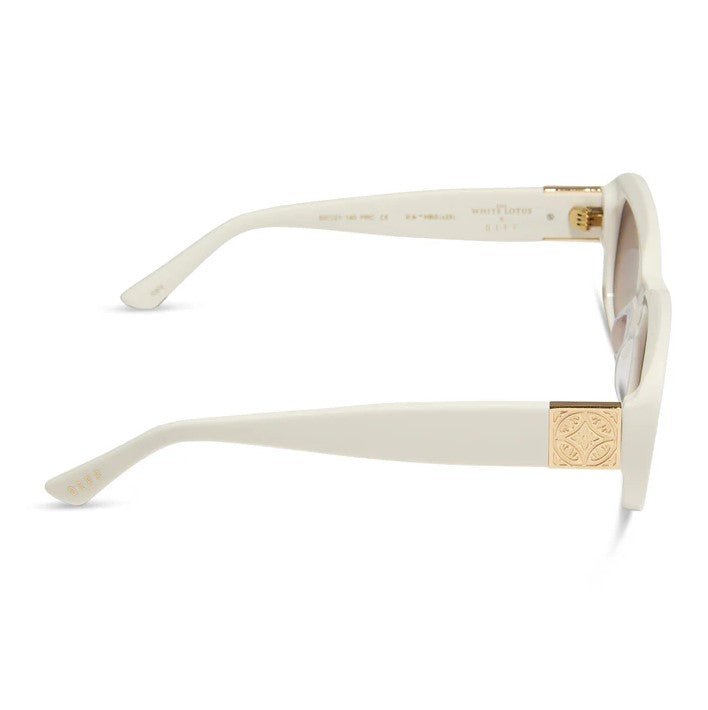 Italy Sunglasses - Ivory + Brown Gradient