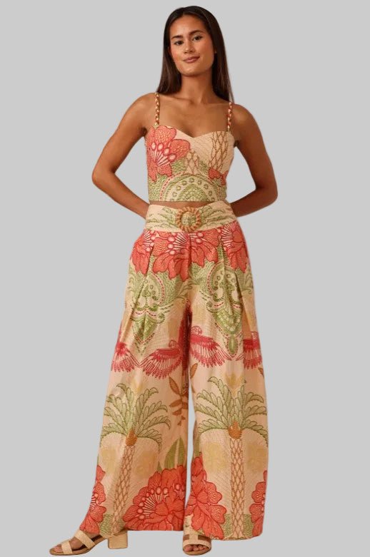 Skylar Tank - Stitchwork Hibiscus